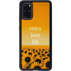 Samsung Galaxy S20+ Case Hülle - Silikon schwarz Summer 2025 Enjoy your life