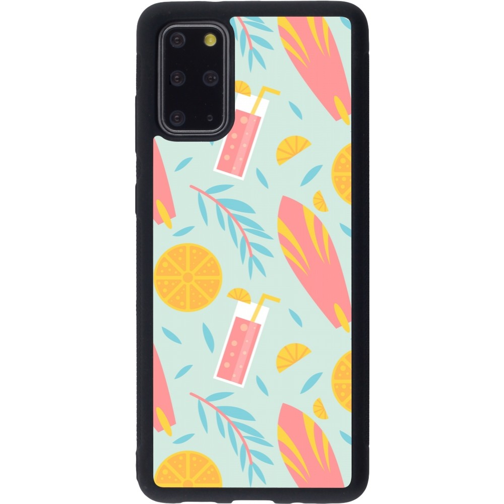 Samsung Galaxy S20+ Case Hülle - Silikon schwarz Summer 2025 Pattern citron