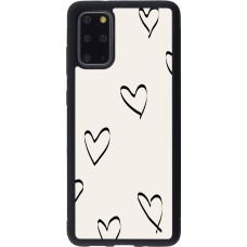 Samsung Galaxy S20+ Case Hülle - Silikon schwarz Valentine 2023 minimalist hearts