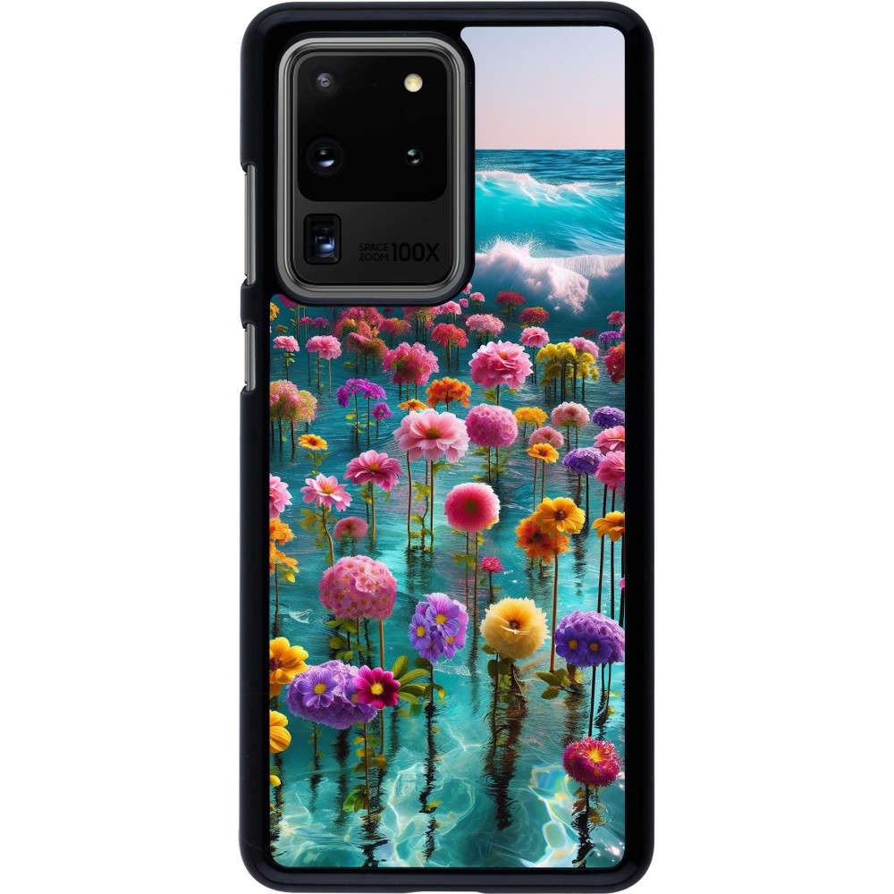 Samsung Galaxy S20 Ultra Case Hülle - Blumenmeer Wellen