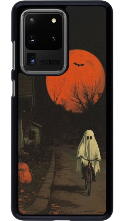 Samsung Galaxy S20 Ultra Case Hülle - Halloween 2025 Ghost on a bicycle