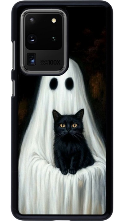 Samsung Galaxy S20 Ultra Case Hülle - Halloween 2025 Ghost with black cat