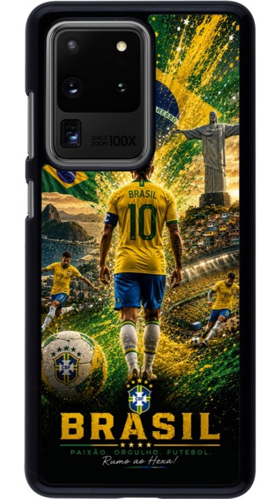 Samsung Galaxy S20 Ultra Case Hülle - Fussball Brasilien splash 2026