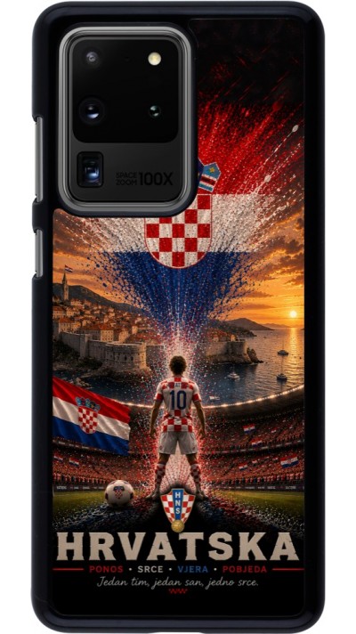 Samsung Galaxy S20 Ultra Case Hülle - Fussball Kroatien splash 2026