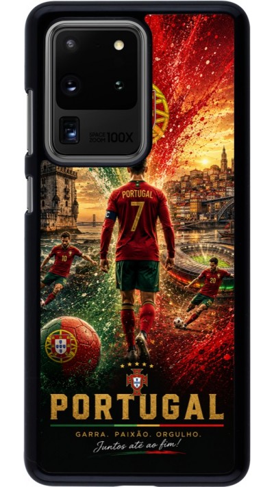 Samsung Galaxy S20 Ultra Case Hülle - Fussball Portugal splash 2026