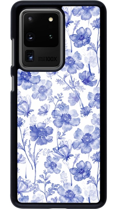 Samsung Galaxy S20 Ultra Case Hülle - Spring 23 watercolor blue flowers