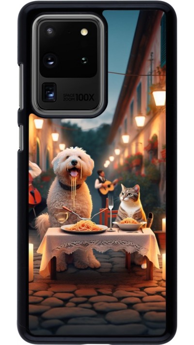 Samsung Galaxy S20 Ultra Case Hülle - Valentin 2024 Hund & Katze Kerzenlicht