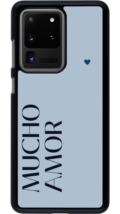 Samsung Galaxy S20 Ultra Case Hülle - Valentine 2024 mucho amor azul