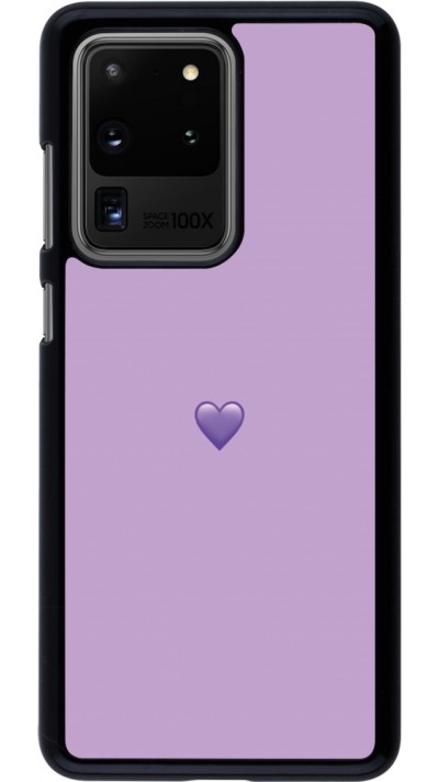 Samsung Galaxy S20 Ultra Case Hülle - Valentine 2023 purpule single heart