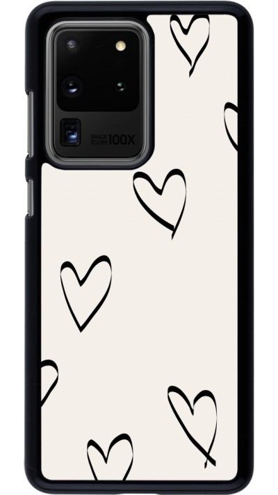 Samsung Galaxy S20 Ultra Case Hülle - Valentine 2023 minimalist hearts