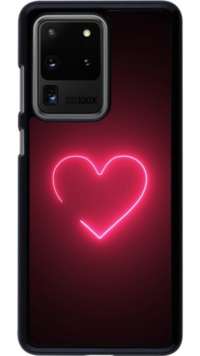Samsung Galaxy S20 Ultra Case Hülle - Valentine 2023 single neon heart