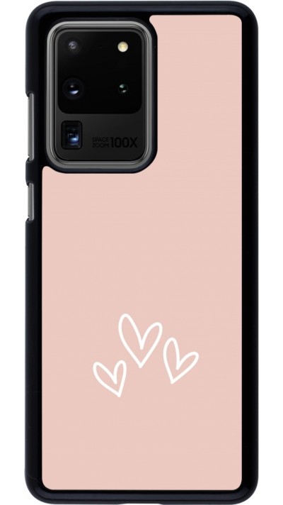Samsung Galaxy S20 Ultra Case Hülle - Valentine 2023 three minimalist hearts