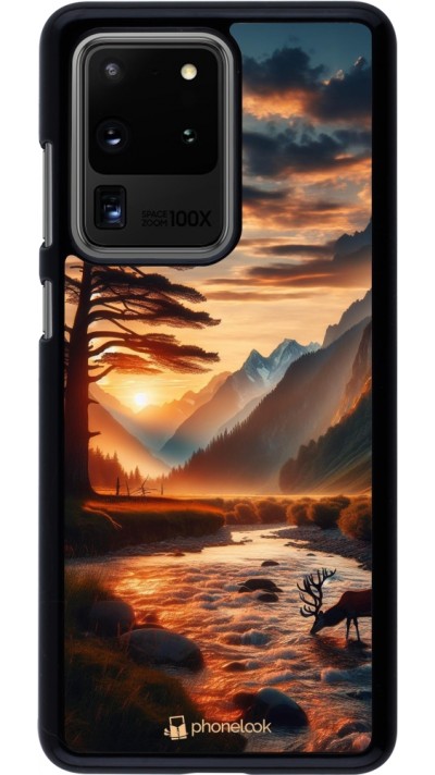 Samsung Galaxy S20 Ultra Case Hülle - Tal Sonnenuntergang Hirsch Baum
