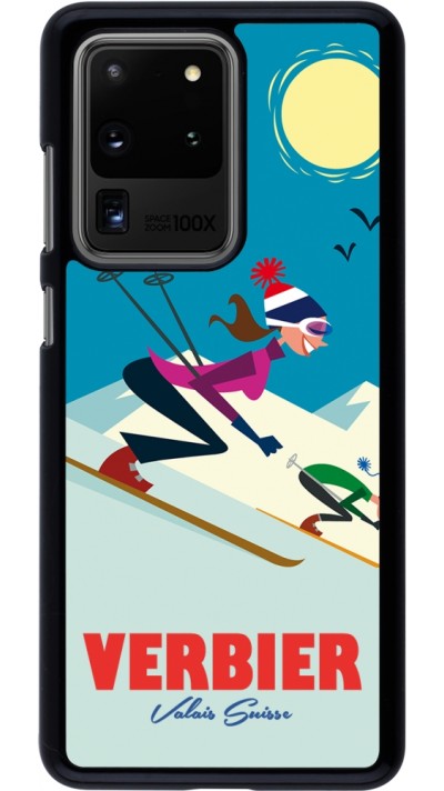 Samsung Galaxy S20 Ultra Case Hülle - Verbier Ski Downhill