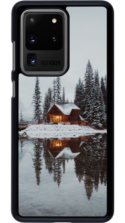Samsung Galaxy S20 Ultra Case Hülle - Winter 25 Winter house forest afternoon