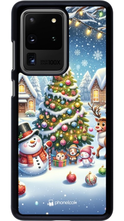 Samsung Galaxy S20 Ultra Case Hülle - Weihnachten 2023 Schneemann und Tannenbaum