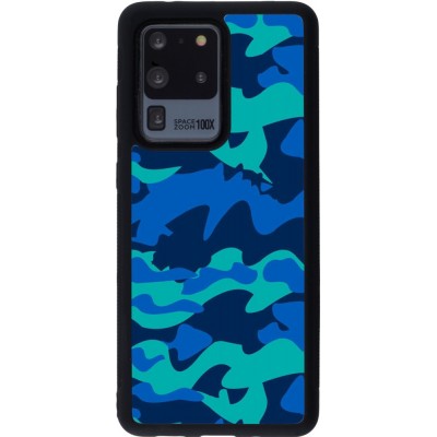 Hülle Samsung Galaxy S20 Ultra - Silikon schwarz Camo Blue