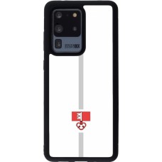 Samsung Galaxy S20 Ultra Case Hülle - Silikon schwarz Kanton OW weiss
