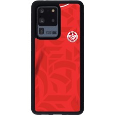 Samsung Galaxy S20 Ultra Case Hülle - Silikon schwarz Tunesien 2022 personalisierbares Fussballtrikot
