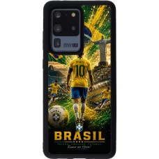 Samsung Galaxy S20 Ultra Case Hülle - Silikon schwarz Fussball Brasilien splash 2026