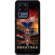 Samsung Galaxy S20 Ultra Case Hülle - Silikon schwarz Fussball Kroatien splash 2026
