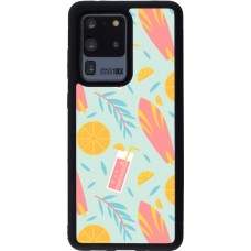 Samsung Galaxy S20 Ultra Case Hülle - Silikon schwarz Summer 2025 Pattern citron
