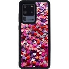 Samsung Galaxy S20 Ultra Case Hülle - Silikon schwarz Valentin 2025 Konfetti