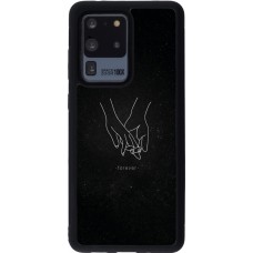 Samsung Galaxy S20 Ultra Case Hülle - Silikon schwarz Valentine 2023 hands forever