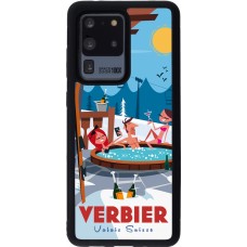 Samsung Galaxy S20 Ultra Case Hülle - Silikon schwarz Verbier Mountain Jacuzzi