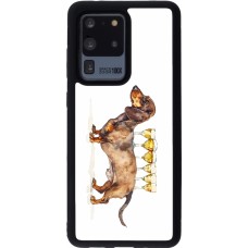 Samsung Galaxy S20 Ultra Case Hülle - Silikon schwarz Wine Teckel