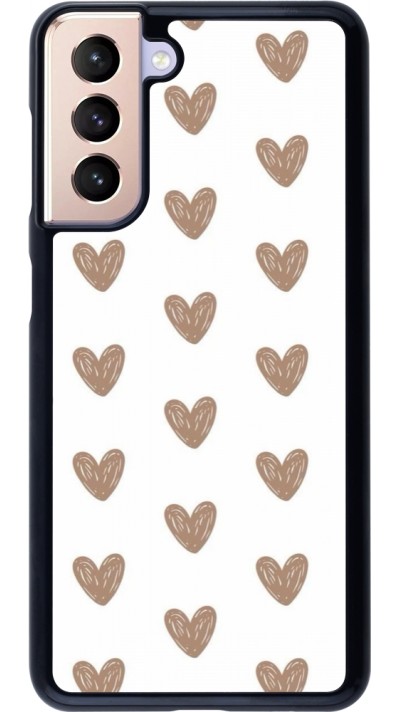 Coque Samsung Galaxy S21 5G - Autumn 2024 brown hearts Coque Samsung Galaxy S21 5G - Autumn 2024 brown hearts