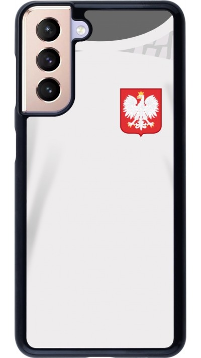 Coque Samsung Galaxy S21 5G - Maillot de football Pologne 2022 personnalisable