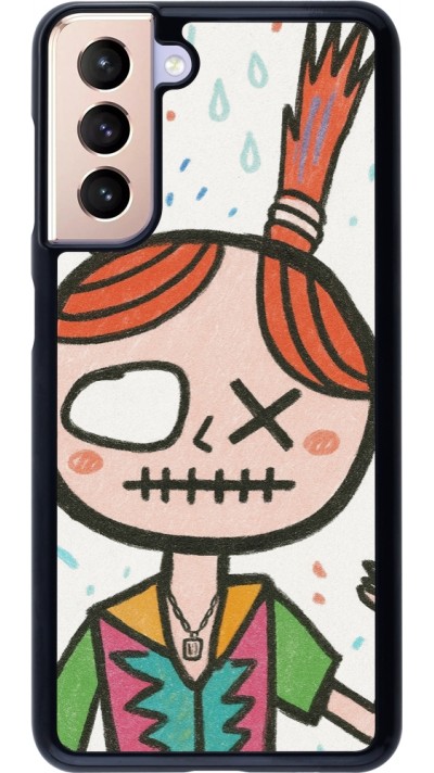 Coque Samsung Galaxy S21 5G - Little Girl Sketch