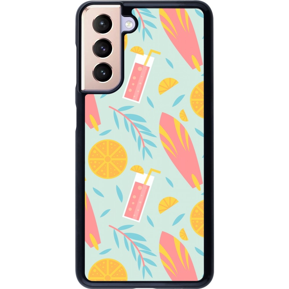 Samsung Galaxy S21 5G Case Hülle - Summer 2025 Pattern citron