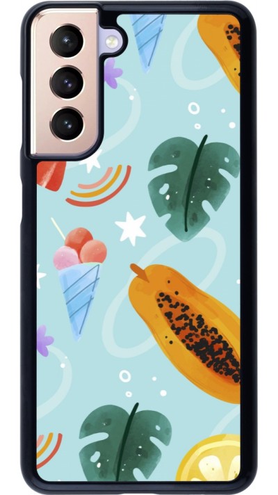 Samsung Galaxy S21 5G Case Hülle - Summer 2025 Pattern papaya