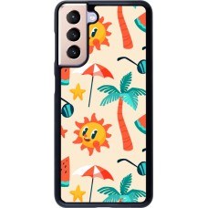 Samsung Galaxy S21 5G Case Hülle - Summer 2025 Pattern soleil