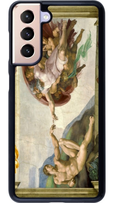Samsung Galaxy S21 5G Case Hülle - Kunstbild - Die Erschaffung Adams - Michelangelo