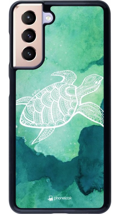 Hülle Samsung Galaxy S21 5G - Turtle Aztec Watercolor