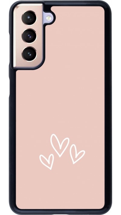 Samsung Galaxy S21 5G Case Hülle - Valentine 2023 three minimalist hearts