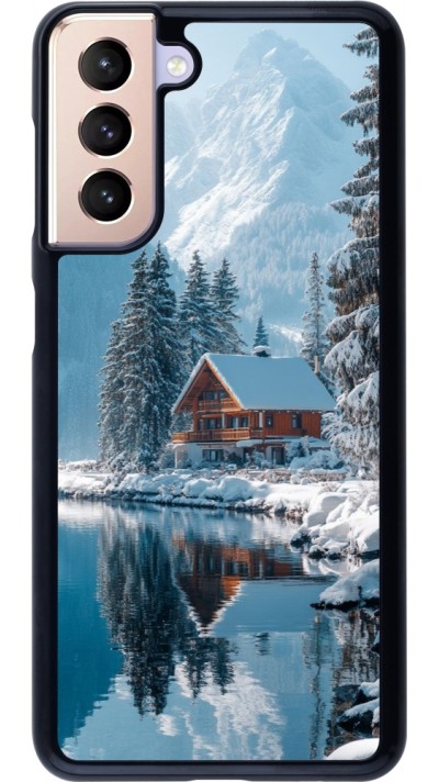 Samsung Galaxy S21 5G Case Hülle - Winter 25 Winter house forest day