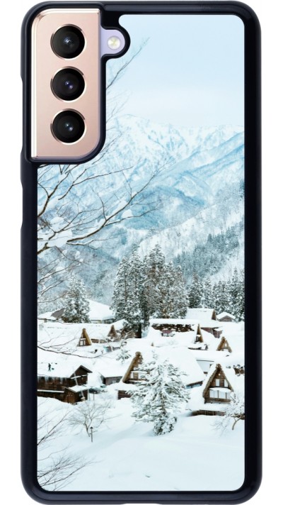 Samsung Galaxy S21 5G Case Hülle - Winter 25 Winter snowy landscape