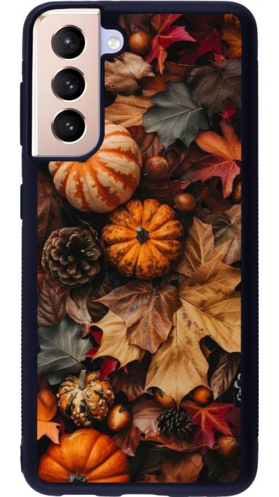 Samsung Galaxy S21 5G Case Hülle - Silikon schwarz Autumn 25 Pumpkin