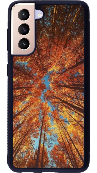 Samsung Galaxy S21 5G Case Hülle - Silikon schwarz Autumn 25 Trees
