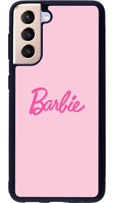 Samsung Galaxy S21 5G Case Hülle - Silikon schwarz Barbie Text