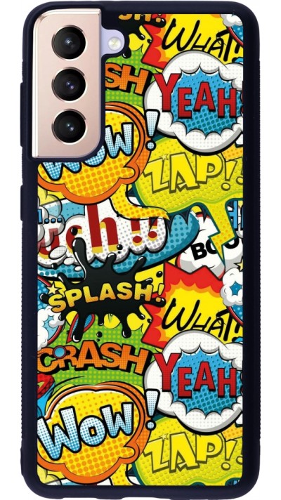 Samsung Galaxy S21 5G Case Hülle - Silikon schwarz Cartoons slogans