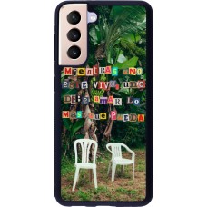 Samsung Galaxy S21 5G Case Hülle - Silikon schwarz Chairs DTMF