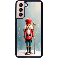 Samsung Galaxy S21 5G Case Hülle - Silikon schwarz Christmas 25 Nutcracker Snow
