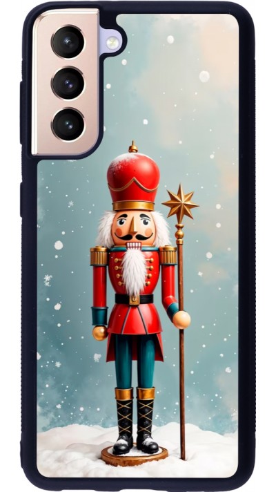 Samsung Galaxy S21 5G Case Hülle - Silikon schwarz Christmas 25 Nutcracker Snow