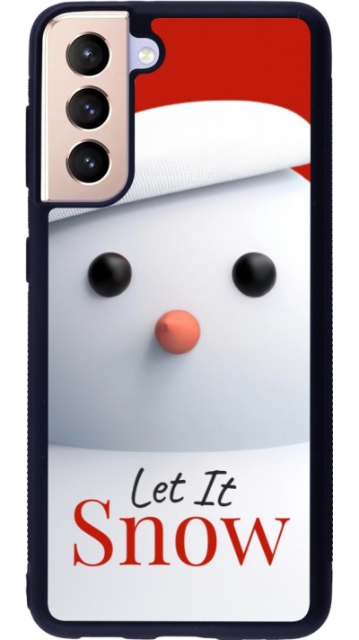Samsung Galaxy S21 5G Case Hülle - Silikon schwarz Christmas 25 Xmas Snowman
