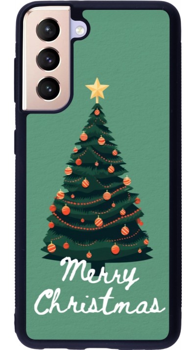 Samsung Galaxy S21 5G Case Hülle - Silikon schwarz Christmas 25 Xmas Tree